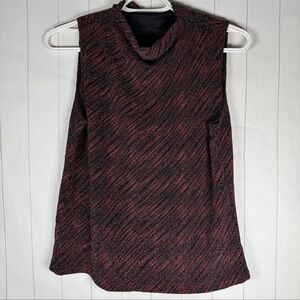 VTG JKLA CALIFORNIA Red Metal Blend Tank Top Blouse Party Going Out Y2K Classy M